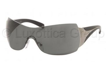 Image of Prada Sunglasses PR04IS 1AB1A1-0138 - Gloss Black Frame, Gray Lenses