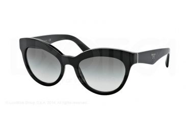 Image of Prada TRIANGLE PR23QS Progressive Prescription Sunglasses PR23QS-1AB0A7-53 - Lens Diameter 53 mm, Frame Color Black