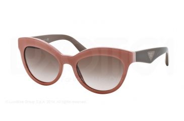 Image of Prada TRIANGLE PR23QS Progressive Prescription Sunglasses PR23QS-TFS0A6-53 - Lens Diameter 53 mm, Frame Color Opal Pink/pink