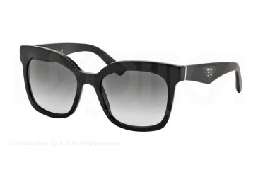 Image of Prada TRIANGLE PR24QS Single Vision Prescription Sunglasses PR24QS-1AB0A7-53 - Lens Diameter 53 mm, Frame Color Black