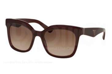 Image of Prada TRIANGLE PR24QS Single Vision Prescription Sunglasses PR24QS-UAN0A6-53 - Lens Diameter 53 mm, Frame Color Opal Bordeaux On Bordeaux