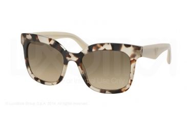 Image of Prada TRIANGLE PR24QS Single Vision Prescription Sunglasses PR24QS-UAO3D0-53 - Lens Diameter 53 mm, Frame Color Spotted Opal Brown