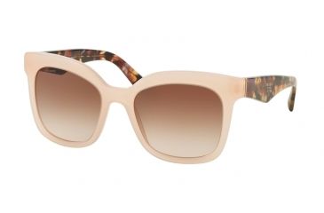 Image of Prada TRIANGLE PR24QS Single Vision Prescription Sunglasses PR24QS-UEW0A6-53 - Lens Diameter 53 mm, Frame Color Opal Pink