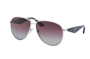 Image of Prada TRIANGLE PR53QS Bifocal Prescription Sunglasses PR53QS-1BC2A0-60 - Lens Diameter 60 mm, Frame Color Silver