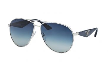 Image of Prada TRIANGLE PR53QS Bifocal Prescription Sunglasses PR53QS-1BC8Z1-60 - Lens Diameter 60 mm, Frame Color Silver