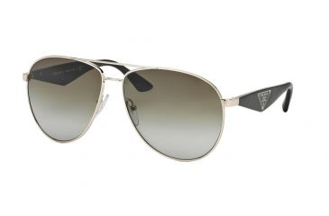 Image of Prada TRIANGLE PR53QS Bifocal Prescription Sunglasses PR53QS-ZVN1X1-60 - Lens Diameter 60 mm, Frame Color Pale Gold