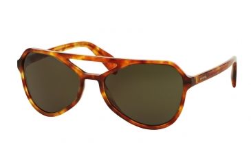 Image of Prada TYPE PR22RS Progressive Prescription Sunglasses PR22RS-4BW4J1-58 - Lens Diameter 58 mm, Frame Color Light Havana