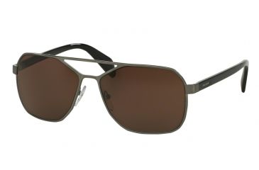 Image of Prada TYPE PR54RS Progressive Prescription Sunglasses PR54RS-75S8C1-60 - Lens Diameter 60 mm, Frame Color Brushed Gunmetal
