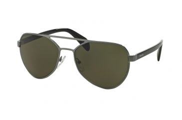 Image of Prada TYPE PR55RS Progressive Prescription Sunglasses PR55RS-75S4J1-58 - Lens Diameter 58 mm, Frame Color Brushed Gunmetal