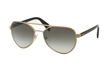 Image of Prada TYPE PR55RS Progressive Prescription Sunglasses PR55RS-MA10A7-58 - Lens Diameter 58 mm, Frame Color Brushed Pale Gold