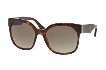 Image of Prada VOICE PR10RS Single Vision Prescription Sunglasses PR10RS-2AU3D0-57 - Lens Diameter 57 mm, Frame Color Havana