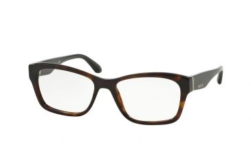 Image of Prada VOICE PR24RV Progressive Prescription Eyeglasses 2AU1O1-52 - Havana Frame