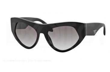 Image of Prada VOICE PR27QS Single Vision Prescription Sunglasses PR27QS-1AB0A7-56 - Lens Diameter 56 mm, Frame Color Black