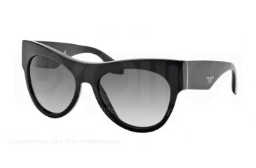 Image of Prada VOICE PR28QS Single Vision Prescription Sunglasses PR28QS-1AB0A7-56 - Lens Diameter 56 mm, Frame Color Black