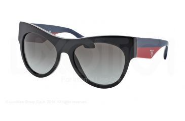 Image of Prada VOICE PR28QS Single Vision Prescription Sunglasses PR28QS-TKE0A7-56 - Lens Diameter 56 mm, Frame Color Black