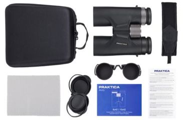 Image of Praktica Avro Binoculars, 10x42mm, Roof Prism, Black, AV1042BK