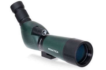 Image of Praktica Highlander Angled Spotting Scope 15-45x60mm w/ Tripod, Green PRA118