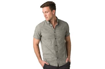 Image of prAna Agua Shirt - Mens, Charcoal, Medium, M11201599-CHR-M
