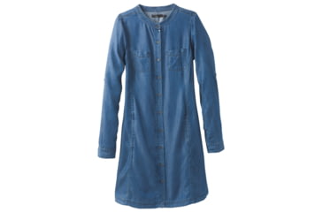 Image of prAna Aliki Shirt Dress Womens, Antique Blue, Small, W31180402-ANBL-S