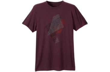 Image of prAna Angle Tee - Men's-Black Plum Heather-XX-Large