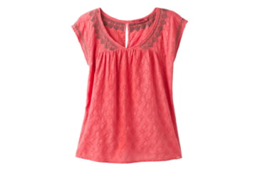 Image of prAna Blossom Top Womens, Peach Gerberas, Large, W11180386-PHGE-L