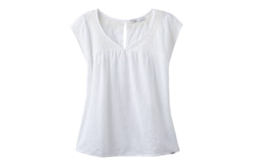 Image of prAna Blossom Top Womens, White, Medium, W11180386-WHT-M