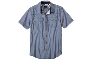 Image of prAna Borla Short Sleeve Shirt - Men's-Blue Ridge-Small
