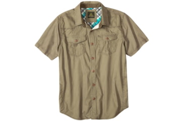 Image of prAna Borla Short Sleeve Shirt - Men's-Cargo Green-X-Large