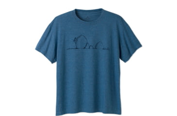 Image of prAna Boulder Heathered Tee - Men's-Aqua Blue-Small