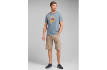 Image of prAna Bradhaw T-Shirt - Mens, Blue Note Heather, Small, M13190644-BNHT-S