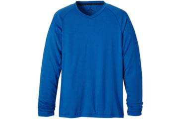 Image of prAna Breaker Long Sleeve V-Neck Shirt - Men's -Classic Blue-XX-Large