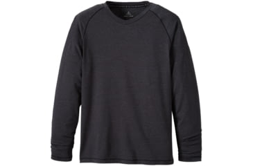 Image of prAna Breaker Long Sleeve V-Neck Shirt - Men's -Black-Large