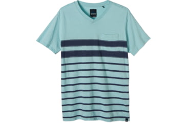 Image of prAna Breyson V-Neck T-Shirt - Men's-Dusty Blue-X-Large