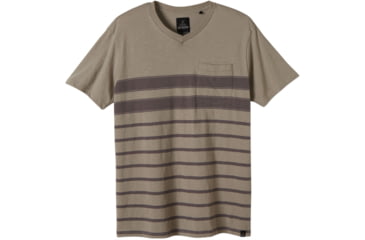Image of prAna Breyson V-Neck T-Shirt - Men's-Greystone-Large