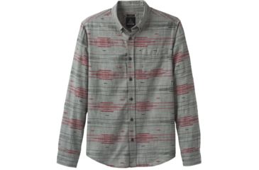 Image of prAna Broderick Long Sleeve - Slim - Mens, Gravel, Small, M23190635-GRA-S