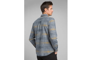 Image of prAna Broderick Long Sleeve - Slim - Mens, Grey Blue, Large, M23190635-GYBL-L