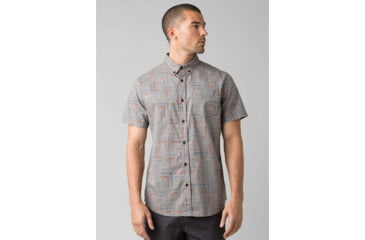 Image of prAna Broderick Slim Fit Shirt - Mens, Gravel Tile, Medium, M11191533-GATI-M
