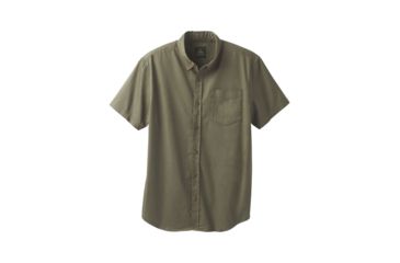 Image of prAna Broderick Solid Short Sleeve Button Up - Men's, Cargo Green, XXL, M11170310-CAGR-XXL