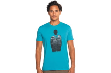 Image of prAna Business T-Shirt - Men's-Retro Teal Heather-Small