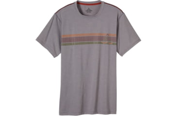 Image of prAna Calder Short Sleeve Shirt - Men's -Light Grey-Small
