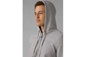 Image of prAna Cardiff Fleece Full Zip Hoodie, Heather Grey, XLarge, 1967701-020-ST-XL