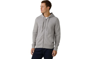 Image of prAna Cardiff Fleece Full Zip Hoodie, Heather Grey, XLarge, 1967701-020-ST-XL