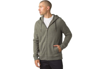 Image of prAna Cardiff Fleece Full Zip Hoodie, Rye Green, Small, 1967701-300-ST-S