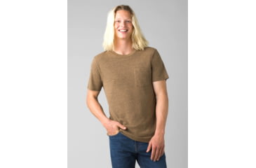 Image of prAna Cardiff Short Sleeve Pocket T-Shirt - Men's, Large, Bed Rock Heather, 1969891-250-SL-L