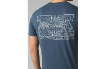 Image of prAna Castle Crest T-Shirt - Mens, Denim Heather, Large, M11201593-DEHT-L