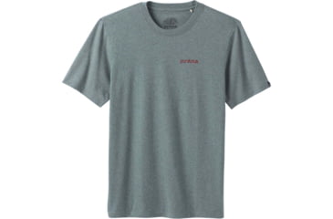 Image of prAna Castle Crest T-Shirt - Mens, Smoky Blue Heather, Large, M11201593-SMHT-L