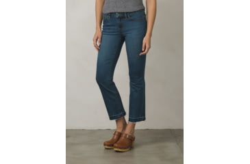 Image of prAna Cia Cropped Flare Jean - Women's, Antique Blue, 0, W41180430-ANBL-0