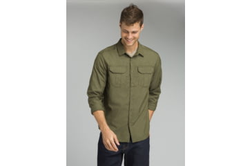 Image of prAna Citadel Long Sleeve Shirt - Mens, Cargo Green, XXLarge, M21170308-CAGR-XXL