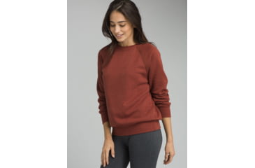 Image of prAna Cozy Up Sweatshirt - Womens, Mulled Wine Heather, Small, W23180582-MWHT-S