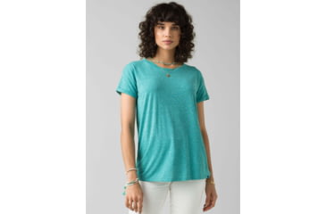 Image of prAna Cozy Up T-Shirt - Womens, Azurite Heather, Small, W13180737-AZHT-S
